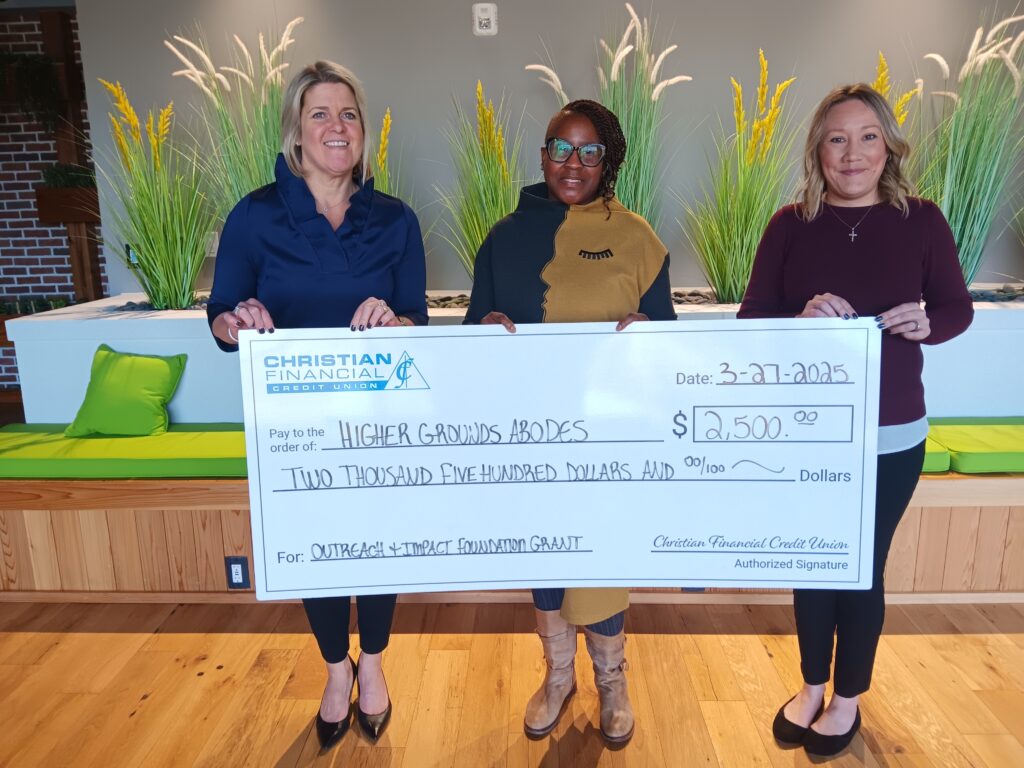 Check presentation to Higher Ground Abodes