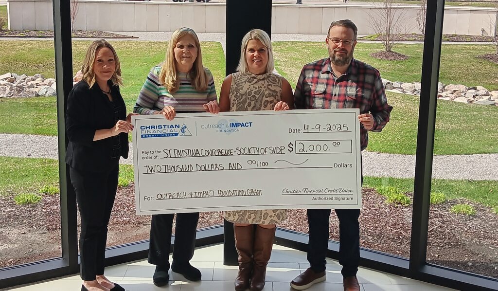 Check presentation in front of window